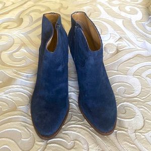 Blue suede Lucky Brand Booties